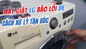 Máy giặt LG cửa trước lồng ngang hiện lỗi dE