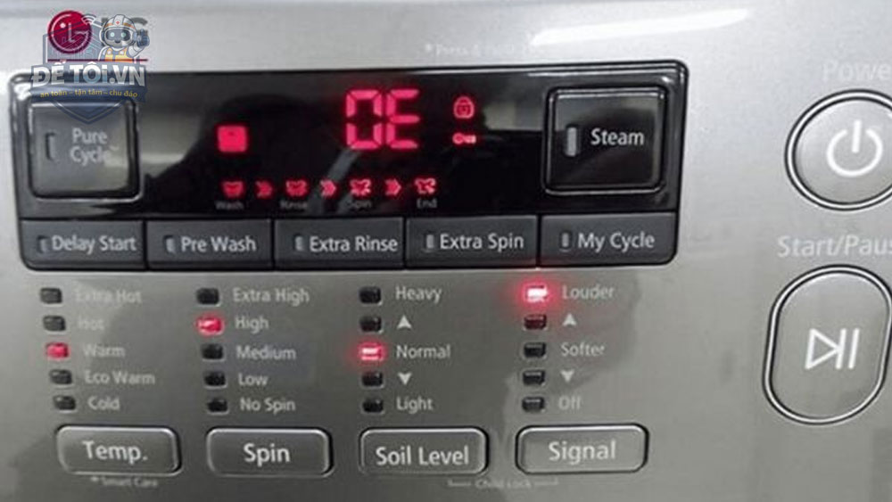 Máy giặt LG đang báo lỗi OE