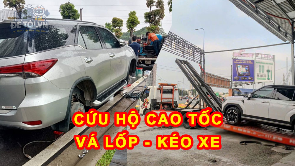 Cứu hộ ô tô vá lốp kéo xe cao tốc