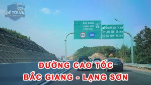 Một đoạn đường trên cao tốc Bắc Giang - Lạng Sơn