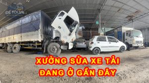 Một xưởng sửa xe tải đang ở gần đây