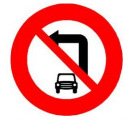 biển báo cấm 103c - Cấm xe ô tô rẽ trái