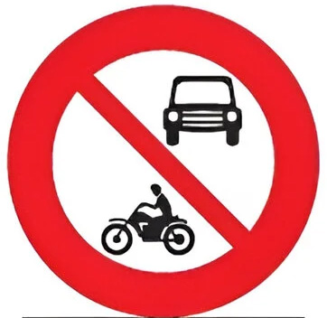 biển báo cấm 105 - Cấm xe ô tô và xe máy