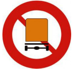 biển báo cấm 106c - Cấm xe chở hàng nguy hiểm