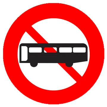 biển báo cấm 107a - Cấm xe ô tô khách