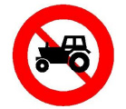 biển báo cấm 109 - Cấm máy kéo