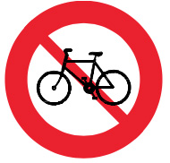 biển báo cấm 110a - Cấm xe đạp