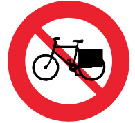 biển báo cấm 110b - Cấm xe đạp thồ