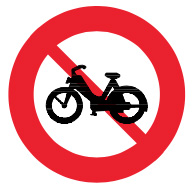 biển báo cấm 111a - Cấm xe gắn máy