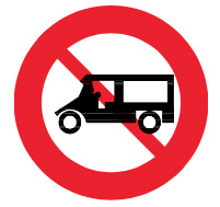 biển báo cấm 111b - Cấm xe ba bánh có động cơ