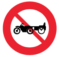 biển báo cấm 111c - Cấm xe ba bánh có động cơ