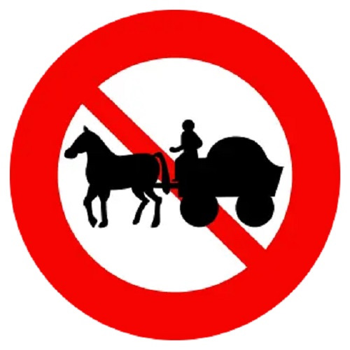biển báo cấm 114 - Cấm xe súc vật kéo