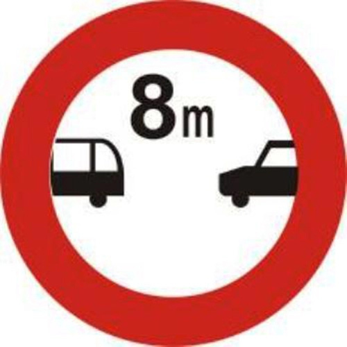 biển báo cấm 121 - Cự ly tối thiểu giữa hai xe