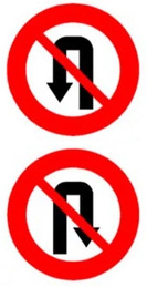 biển báo cấm 124a - Cấm quay đầu