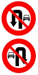 biển báo cấm 124b - Cấm ô tô quay đầu