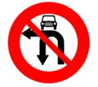 biển báo cấm 124e - Cấm ô tô rẽ trái và quay đầu