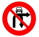 biển báo cấm 124f - Cấm ô tô rẽ phải và quay đầu
