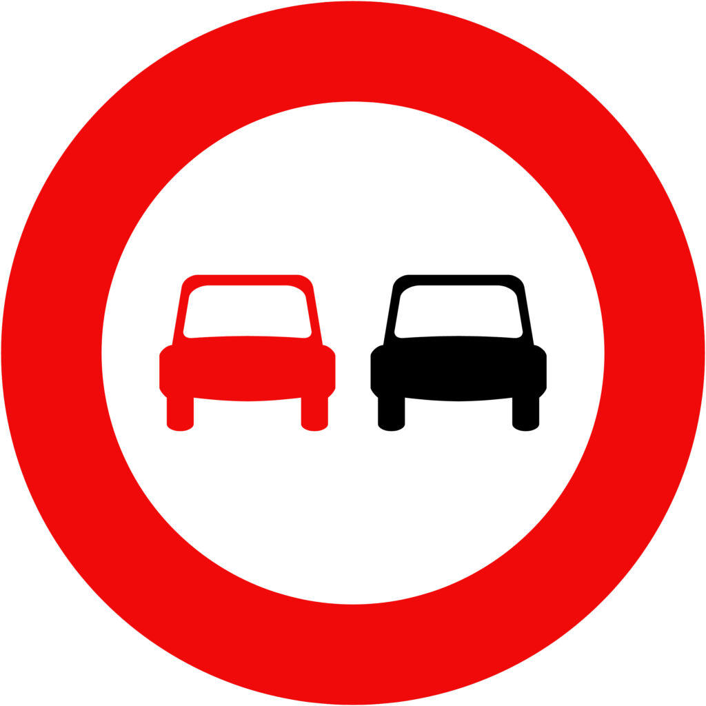 biển báo cấm 125 - Cấm vượt