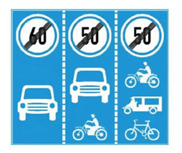 biển báo cấm 127a - Hết tốc độ tối đa theo biển ghép