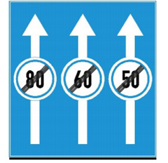 biển báo cấm 127b - Hết tốc độ tối đa theo làn