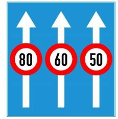 biển báo cấm 127b - Tốc độ theo làn