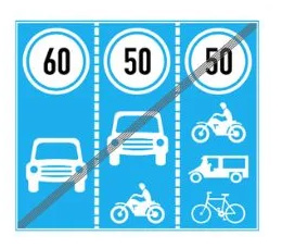 biển báo cấm 127c - Hết tốc độ tối đa theo phương tiện