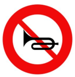 biển báo cấm 128 - Cấm sử dụng còi