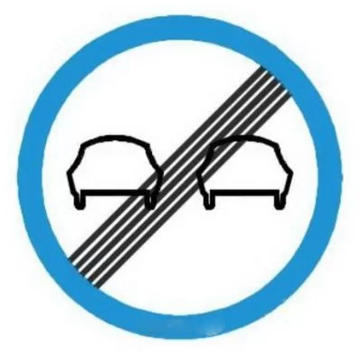 biển báo cấm 133 - Hết cấm vượt