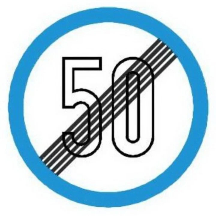 biển báo cấm 134 - Hết tốc độ tối đa