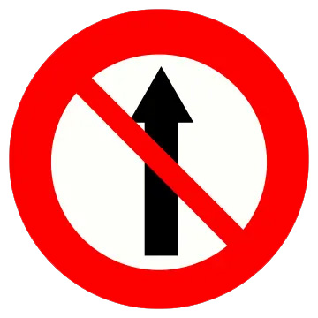 biển báo cấm 136 - Cấm đi thẳng