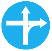 biển báo hiệu lệnh 308b - Tuyến đường cầu vượt cắt qua