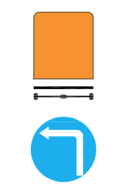 biển báo hiệu lệnh 310a - Hướng đi phải theo cho các xe chở hàng nguy hiểm