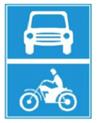 biển báo hiệu lệnh 403b - Đường dành cho xe ô tô, xe máy