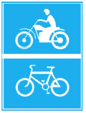 biển báo hiệu lệnh 403f - Đường dành cho xe máy và xe đạp