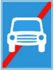 biển báo hiệu lệnh 404a - Hết đoạn đường dành cho xe ô tô