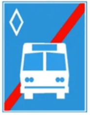 biển báo hiệu lệnh 404c - Hết đoạn đường dành cho xe buýt