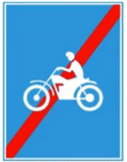 biển báo hiệu lệnh 404e - Hết đoạn đường dành cho xe máy