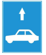 biển báo hiệu lệnh 412b - Làn đường dành cho xe ô tô con