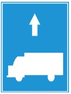 biển báo hiệu lệnh 412c - Làn đường dành cho xe ô tô tải