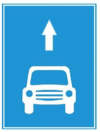 biển báo hiệu lệnh 412f - Làn đường dành cho xe ô tô