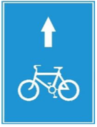 biển báo hiệu lệnh 412h - Làn đường dành cho xe đạp