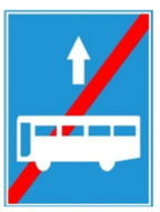 biển báo hiệu lệnh 412i - Kết thúc làn đường dành cho xe ô tô khách