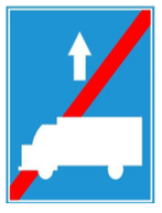 biển báo hiệu lệnh 412k - Kết thúc làn đường dành cho xe ô tô tải