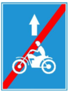 biển báo hiệu lệnh 412l - Kết thúc làn đường dành cho xe máy