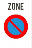 biển báo R.E 9a - cấm đỗ xe trong khu vực