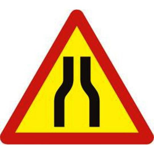 biển báo nguy hiểm 203a - Đường bị thu hẹp cả hai bên