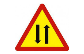 biển báo nguy hiểm 204 - Đường 2 chiều