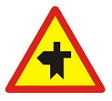 biển báo nguy hiểm 207i - Giao nhau với đường không ưu tiên bên phải và phía trước