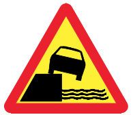 biển báo nguy hiểm 215b - Kè, vực sâu bên phải