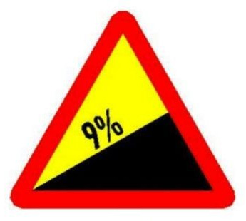 biển báo nguy hiểm 220 - Dốc lên nguy hiểm